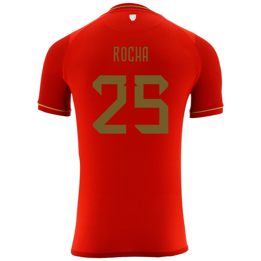 Bambino Maglia Bolivia Yomar Rocha #25 Rosso Kit Gara Away 24-26 Maglietta