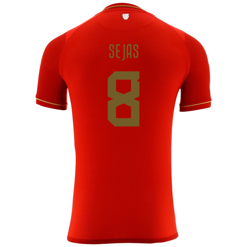 Bambino Maglia Bolivia Carlos Sejas #8 Rosso Kit Gara Away 24-26 Maglietta