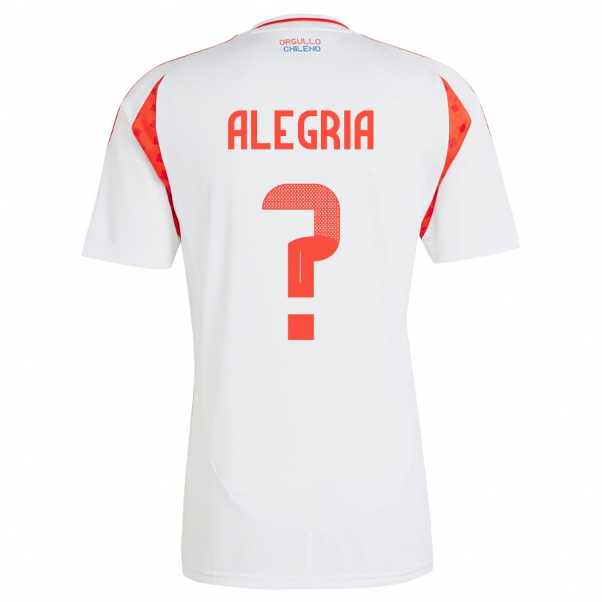 Bambino Maglia Cile Ian Alegría #0 Bianco Kit Gara Away 24-26 Maglietta