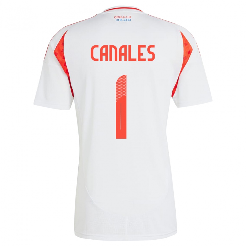 Bambino Maglia Cile Antonia Canales #1 Bianco Kit Gara Away 24-26 Maglietta