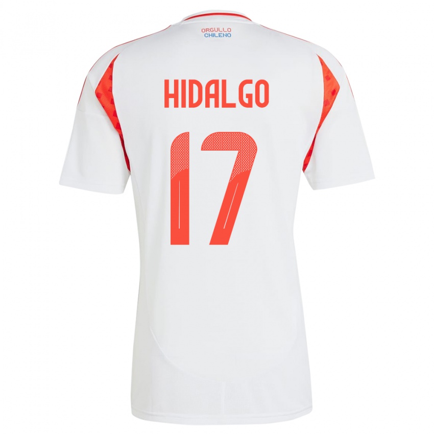 Bambino Maglia Cile Fernanda Hidalgo #17 Bianco Kit Gara Away 24-26 Maglietta