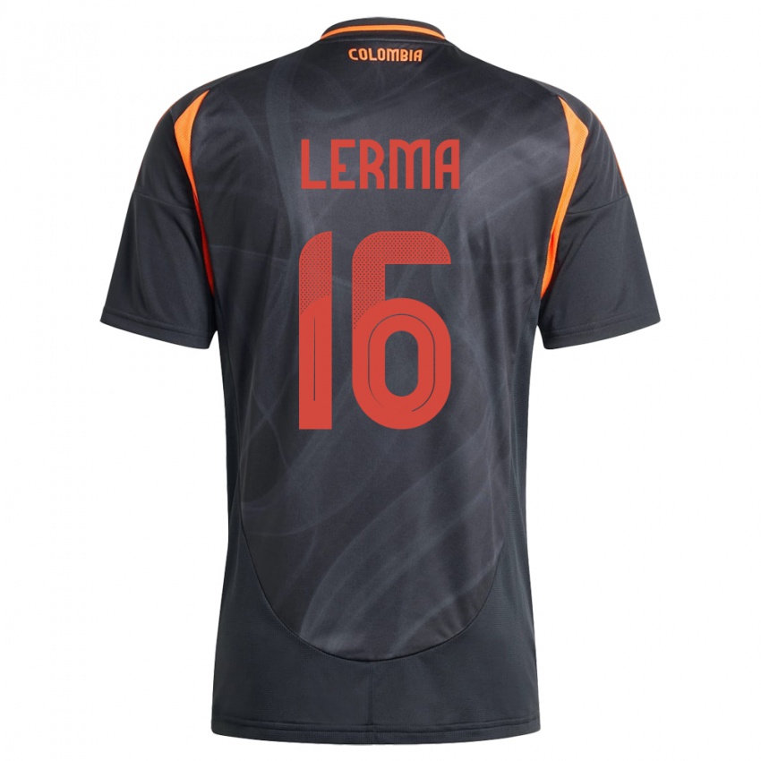 Bambino Maglia Colombia Jefferson Lerma #16 Nero Kit Gara Away 24-26 Maglietta