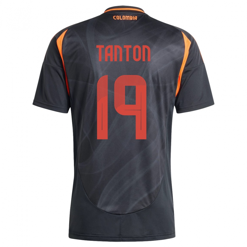 Bambino Maglia Colombia Devan Tanton #19 Nero Kit Gara Away 24-26 Maglietta