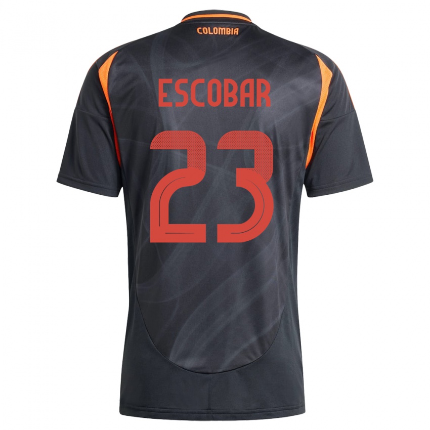 Bambino Maglia Colombia Josen Escobar #23 Nero Kit Gara Away 24-26 Maglietta