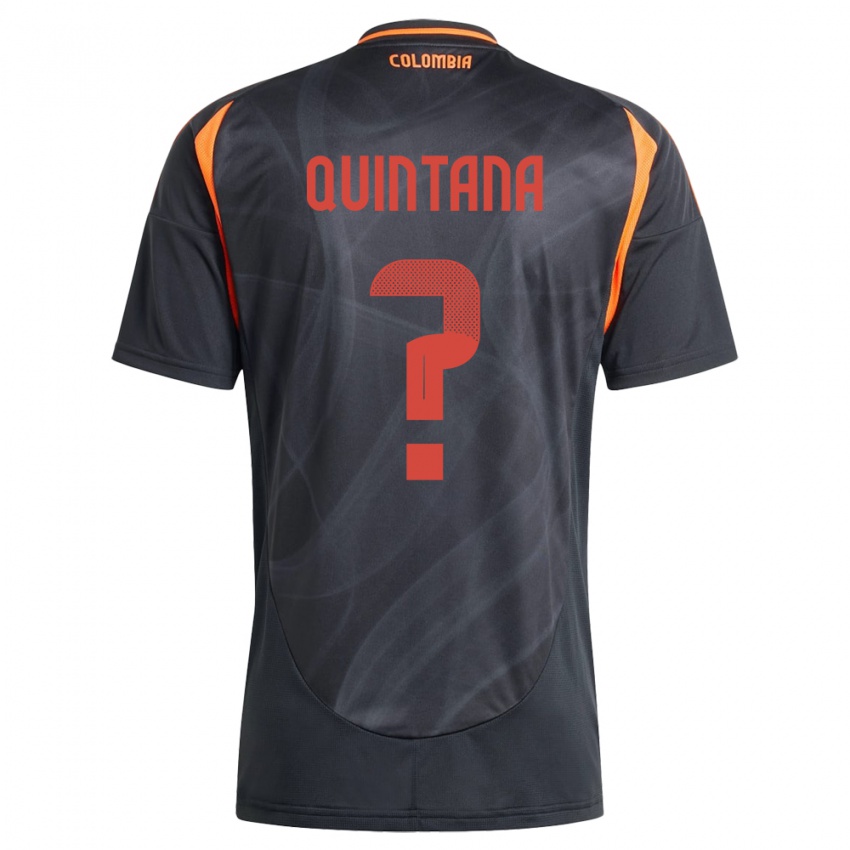 Bambino Maglia Colombia Juan Quintana #0 Nero Kit Gara Away 24-26 Maglietta