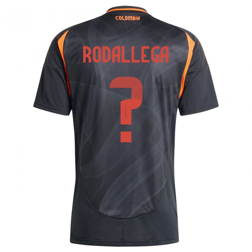 Bambino Maglia Colombia Johan Rodallega #0 Nero Kit Gara Away 24-26 Maglietta