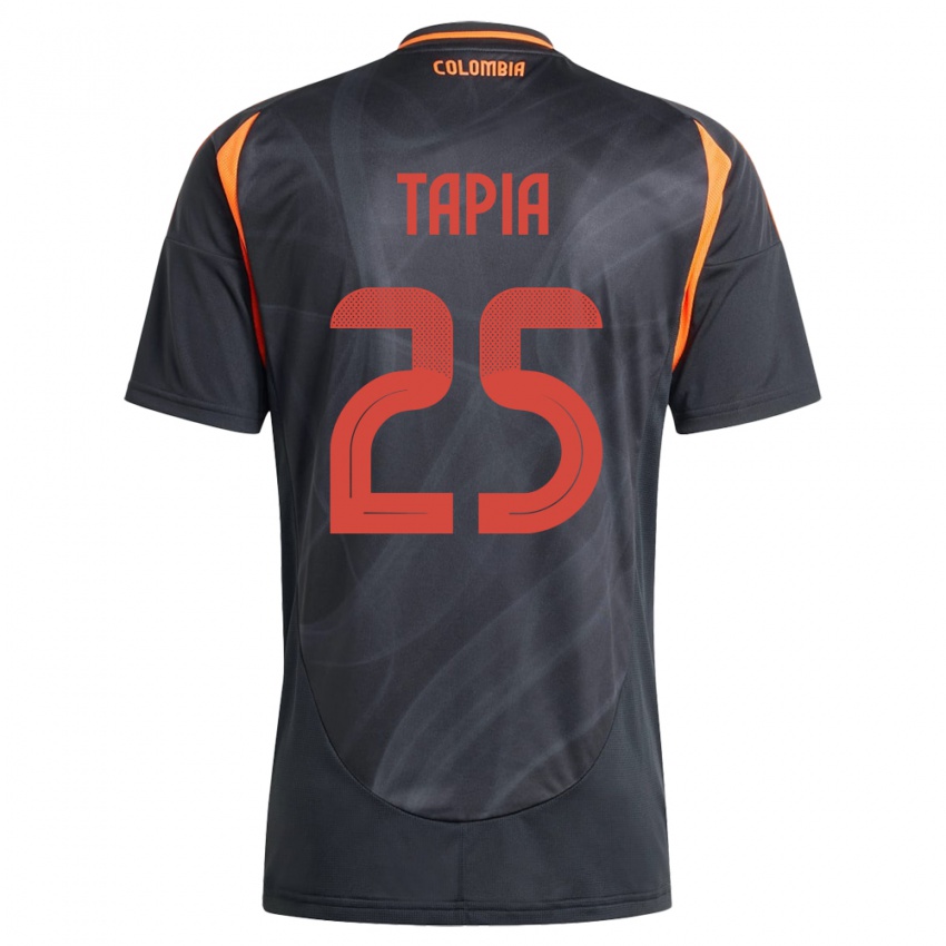 Bambino Maglia Colombia Katherine Tapia #25 Nero Kit Gara Away 24-26 Maglietta