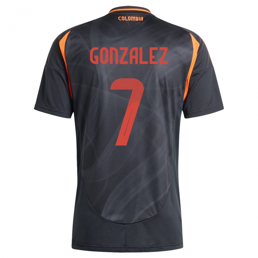 Bambino Maglia Colombia Celis González #7 Nero Kit Gara Away 24-26 Maglietta