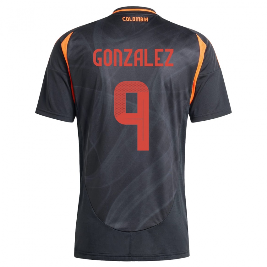 Bambino Maglia Colombia Manuela González #9 Nero Kit Gara Away 24-26 Maglietta