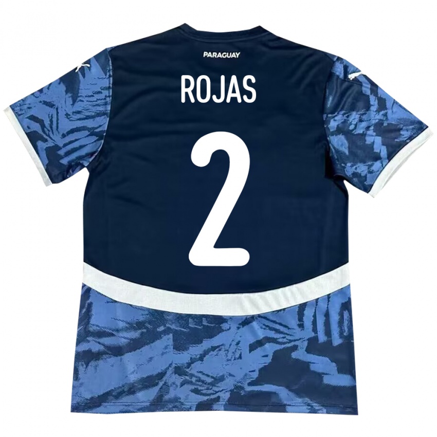 Bambino Maglia Paraguay Robert Rojas #2 Blu Kit Gara Away 24-26 Maglietta