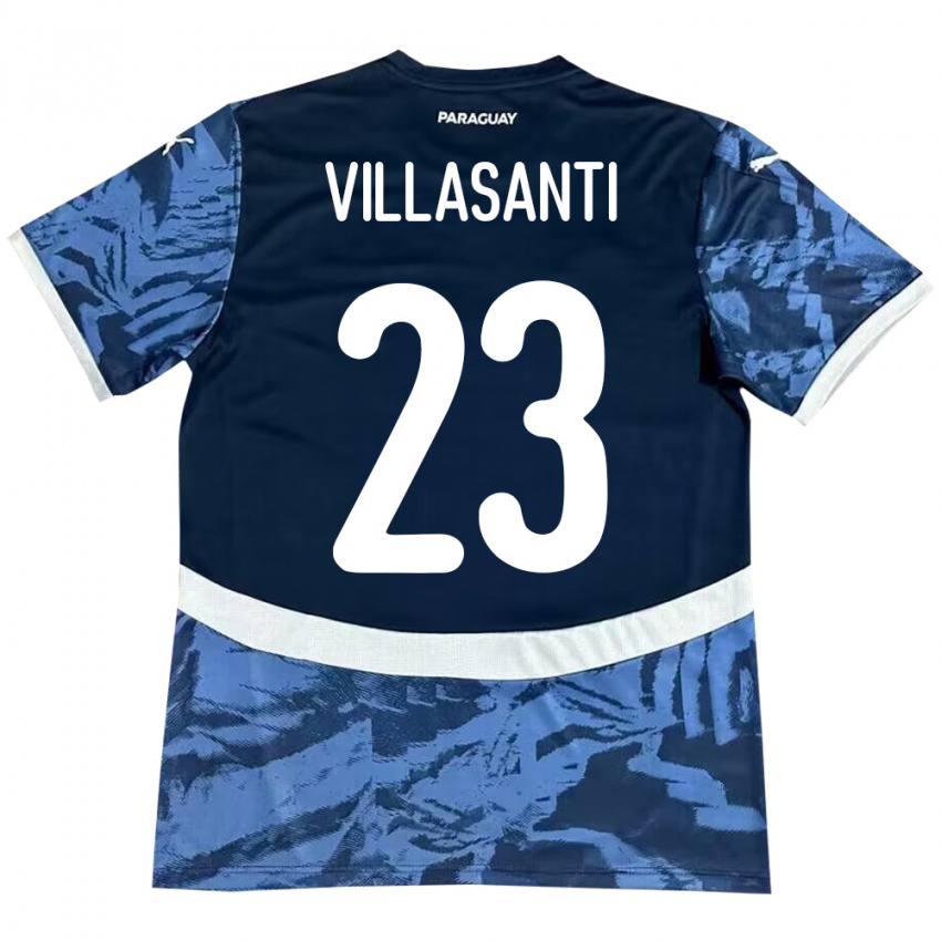 Bambino Maglia Paraguay Mathías Villasanti #23 Blu Kit Gara Away 24-26 Maglietta