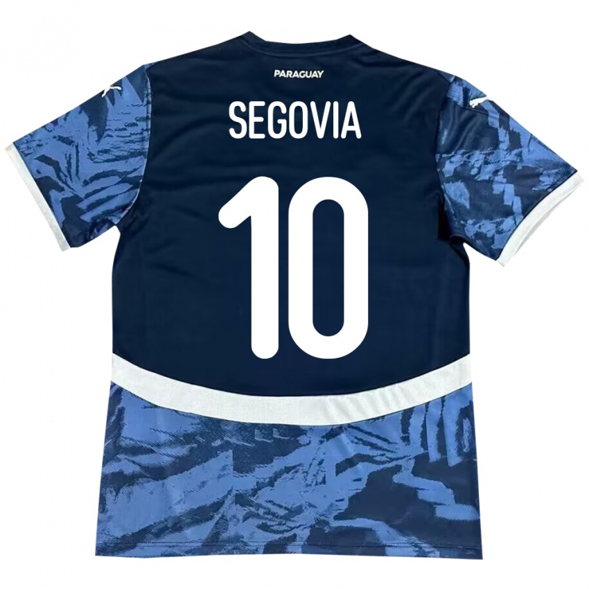 Bambino Maglia Paraguay Matías Segovia #10 Blu Kit Gara Away 24-26 Maglietta