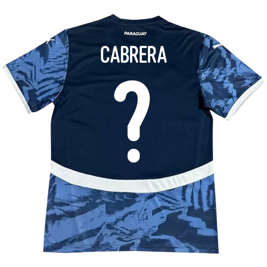 Bambino Maglia Paraguay Ivan Cabrera #0 Blu Kit Gara Away 24-26 Maglietta