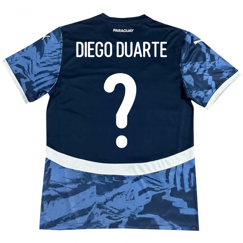 Bambino Maglia Paraguay Diego Duarte #0 Blu Kit Gara Away 24-26 Maglietta