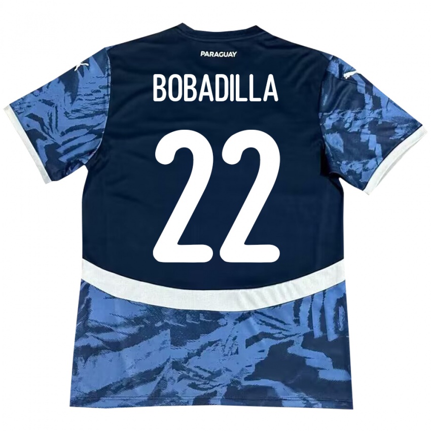 Bambino Maglia Paraguay Dylan Bobadilla #22 Blu Kit Gara Away 24-26 Maglietta