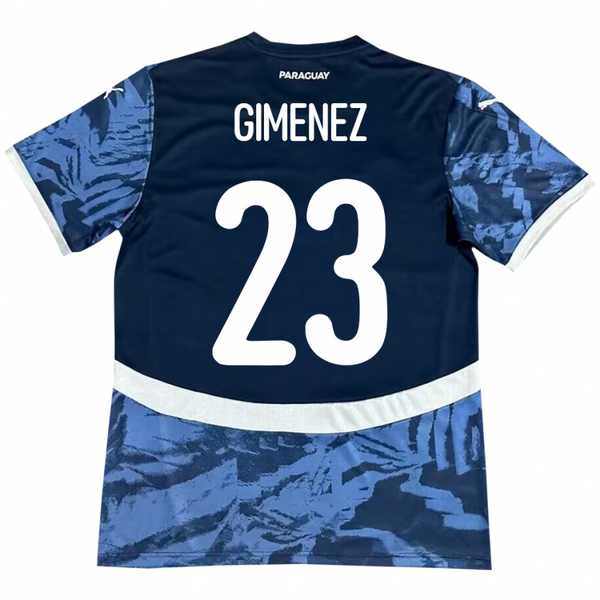 Bambino Maglia Paraguay Miguel Giménez #23 Blu Kit Gara Away 24-26 Maglietta