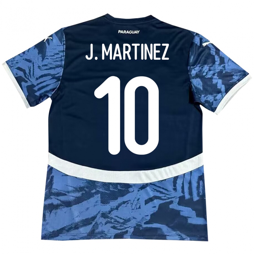 Bambino Maglia Paraguay Jessica Martínez #10 Blu Kit Gara Away 24-26 Maglietta