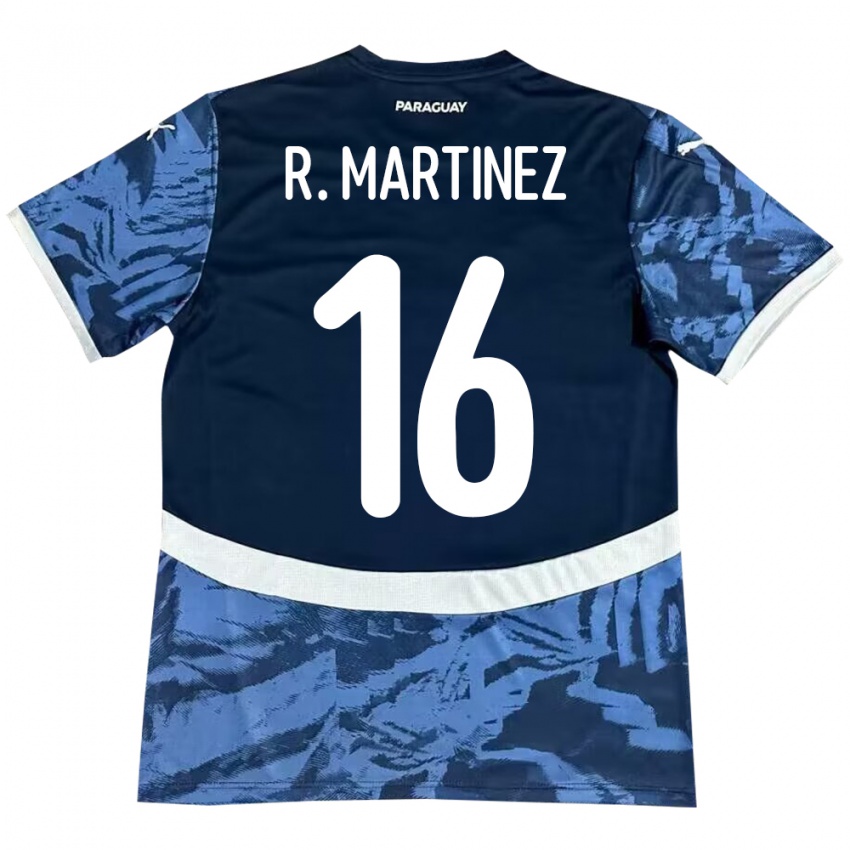 Bambino Maglia Paraguay Ramona Martínez #16 Blu Kit Gara Away 24-26 Maglietta