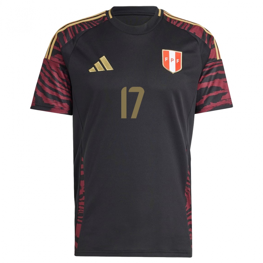 Bambino Maglia Perù Fabiola Herrera #17 Nero Kit Gara Away 24-26 Maglietta