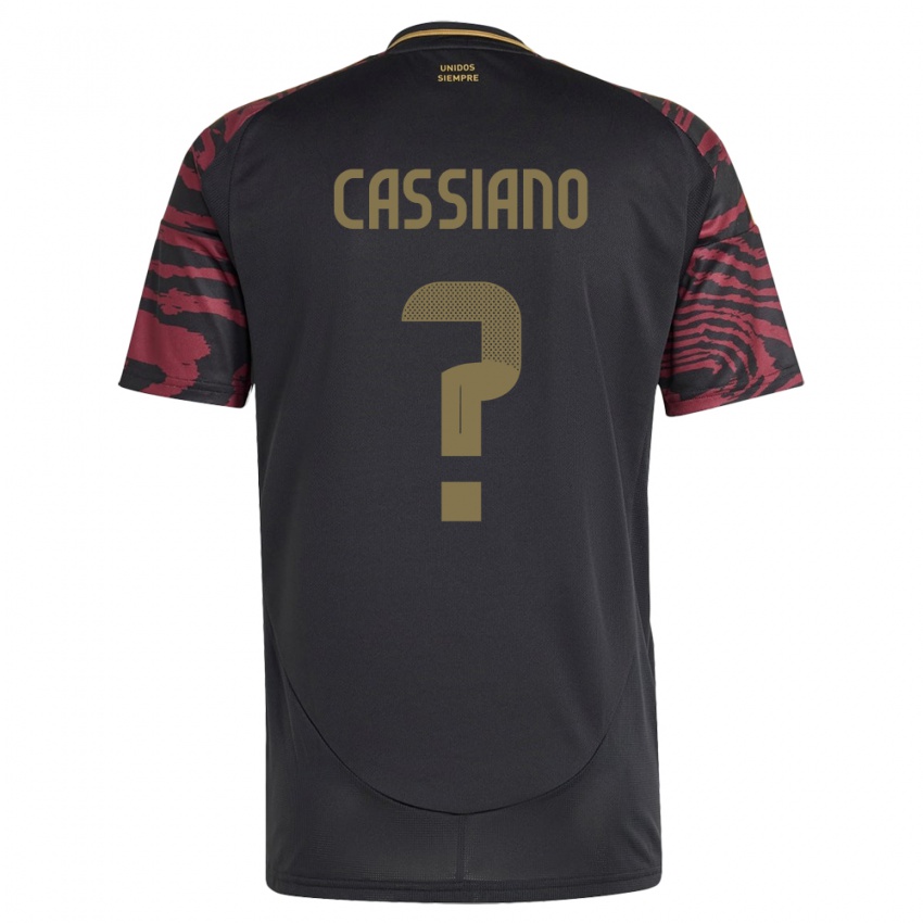 Bambino Maglia Perù Franshesko Cassiano #0 Nero Kit Gara Away 24-26 Maglietta