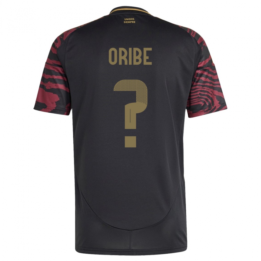 Bambino Maglia Perù Fabiana Oribe #0 Nero Kit Gara Away 24-26 Maglietta