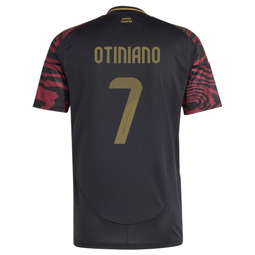 Bambino Maglia Perù Steffani Otiniano #7 Nero Kit Gara Away 24-26 Maglietta