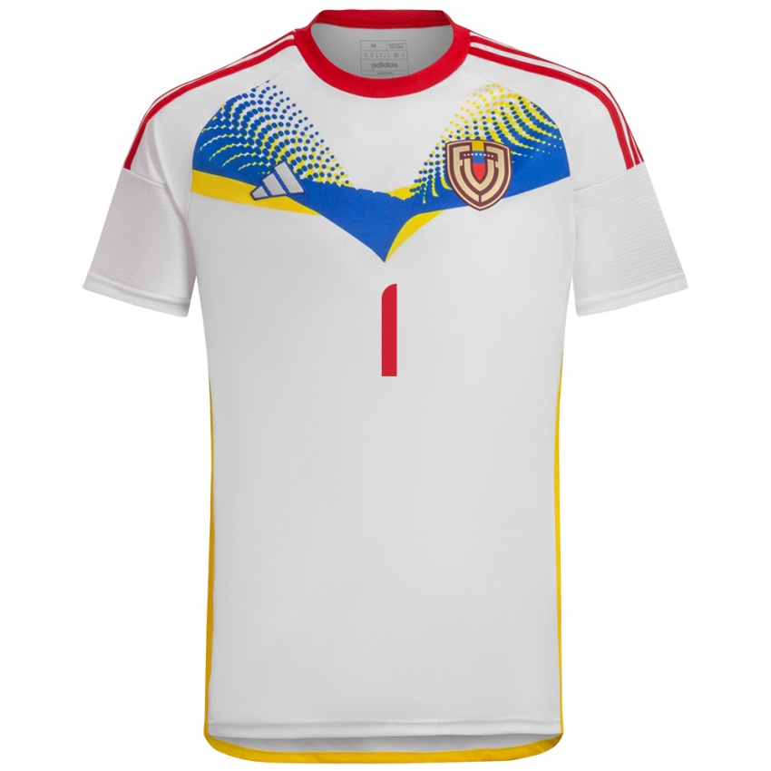 Bambino Maglia Venezuela Joel Graterol #1 Bianco Kit Gara Away 24-26 Maglietta