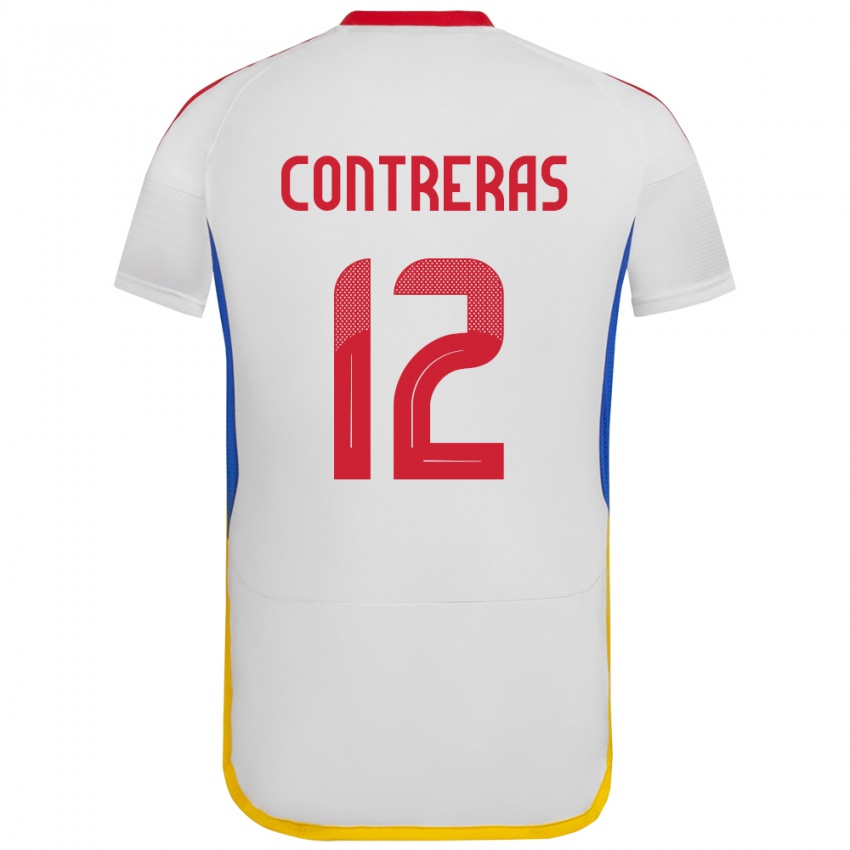 Bambino Maglia Venezuela José Contreras #12 Bianco Kit Gara Away 24-26 Maglietta