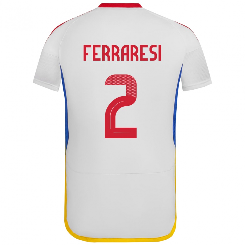 Bambino Maglia Venezuela Nahuel Ferraresi #2 Bianco Kit Gara Away 24-26 Maglietta