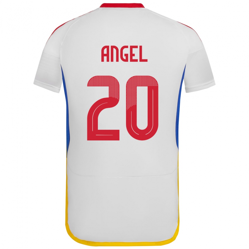 Bambino Maglia Venezuela Wilker Ángel #20 Bianco Kit Gara Away 24-26 Maglietta