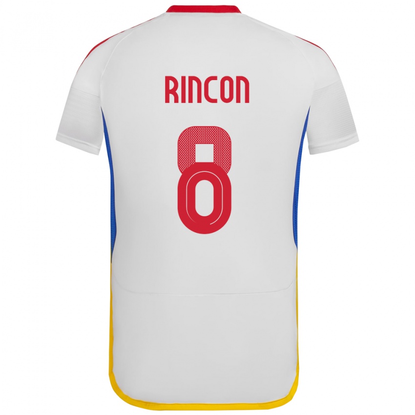 Bambino Maglia Venezuela Tomás Rincón #8 Bianco Kit Gara Away 24-26 Maglietta