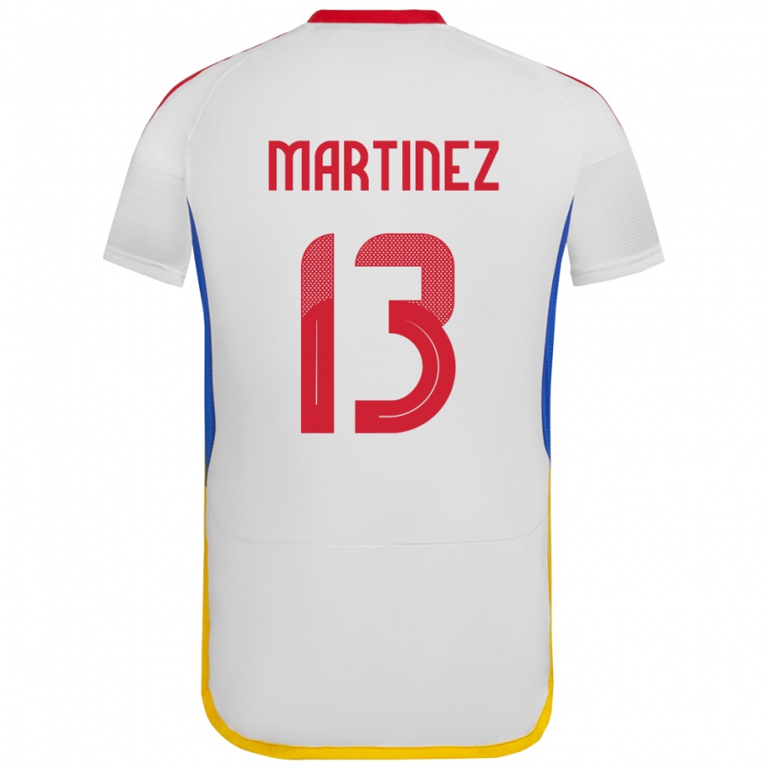 Bambino Maglia Venezuela José Martínez #13 Bianco Kit Gara Away 24-26 Maglietta