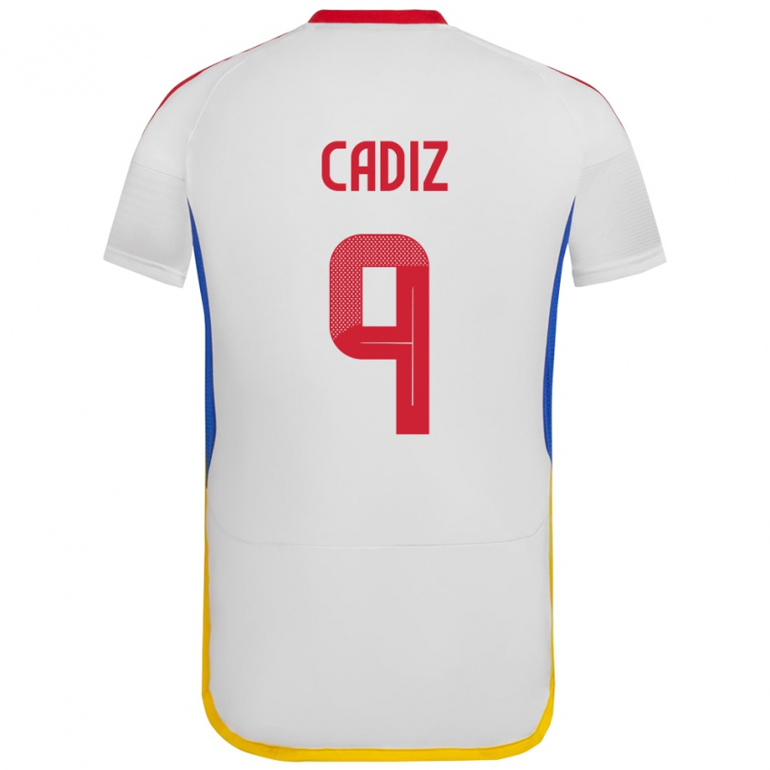 Bambino Maglia Venezuela Jhonder Cádiz #9 Bianco Kit Gara Away 24-26 Maglietta