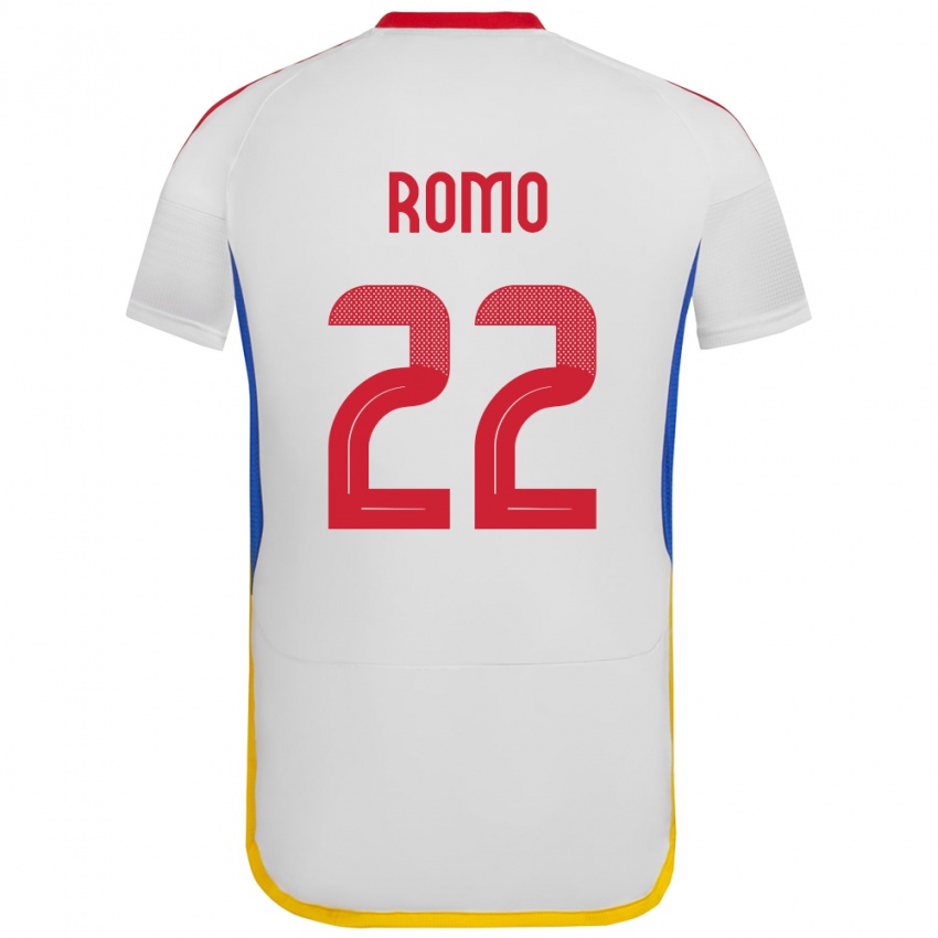 Bambino Maglia Venezuela Rafael Romo #22 Bianco Kit Gara Away 24-26 Maglietta