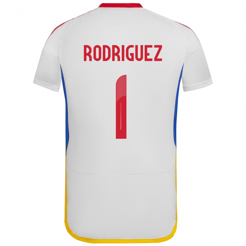 Bambino Maglia Venezuela Samuel Rodriguez #1 Bianco Kit Gara Away 24-26 Maglietta