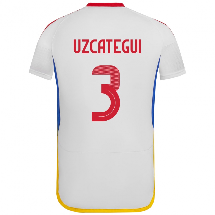 Bambino Maglia Venezuela Rafael Uzcátegui #3 Bianco Kit Gara Away 24-26 Maglietta