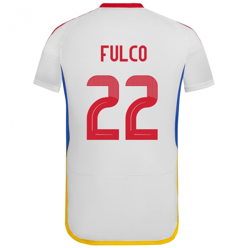 Bambino Maglia Venezuela Pedro Fulco #22 Bianco Kit Gara Away 24-26 Maglietta