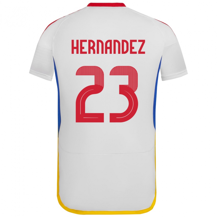 Bambino Maglia Venezuela Luifer Hernández #23 Bianco Kit Gara Away 24-26 Maglietta