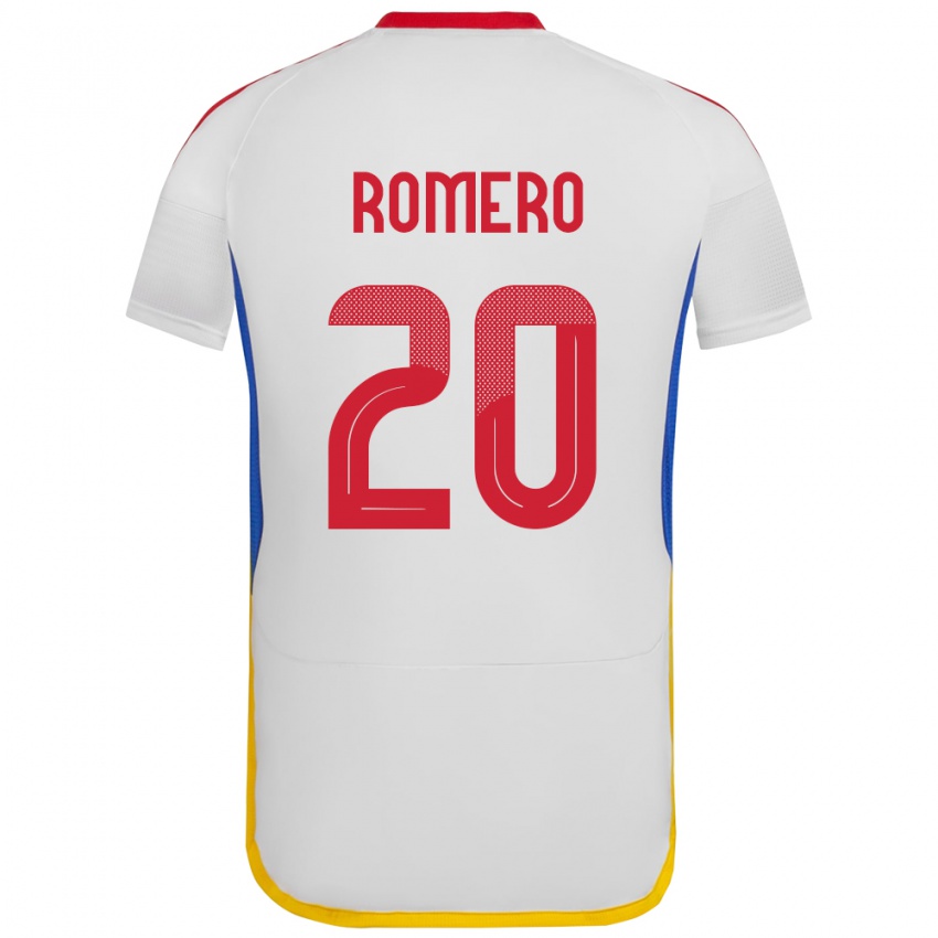 Bambino Maglia Venezuela Andrés Romero #20 Bianco Kit Gara Away 24-26 Maglietta