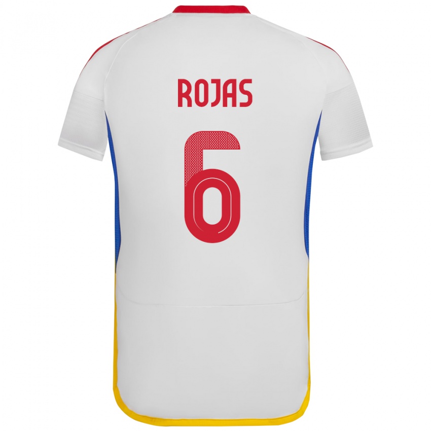 Bambino Maglia Venezuela Carlos Rojas #6 Bianco Kit Gara Away 24-26 Maglietta