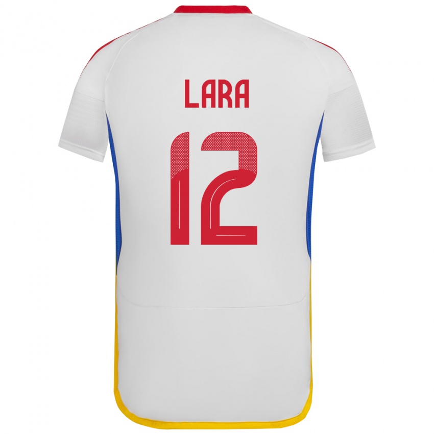 Bambino Maglia Venezuela Jesús Lara #12 Bianco Kit Gara Away 24-26 Maglietta