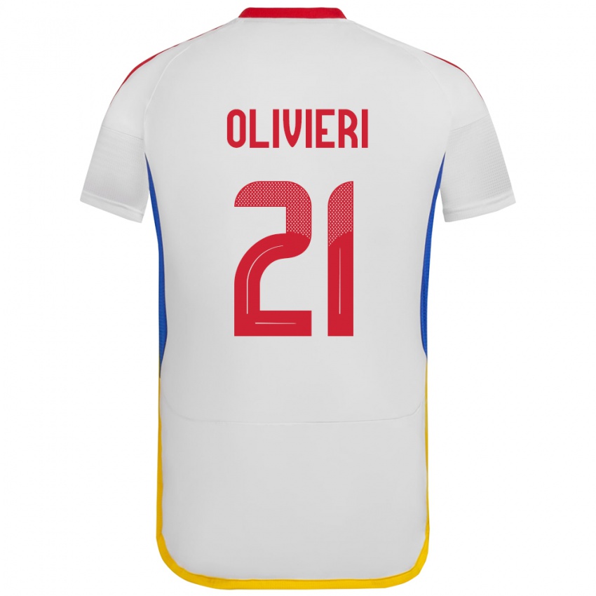 Bambino Maglia Venezuela Bárbara Olivieri #21 Bianco Kit Gara Away 24-26 Maglietta