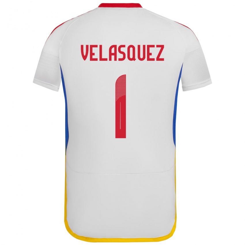 Bambino Maglia Venezuela Yessica Velásquez #1 Bianco Kit Gara Away 24-26 Maglietta