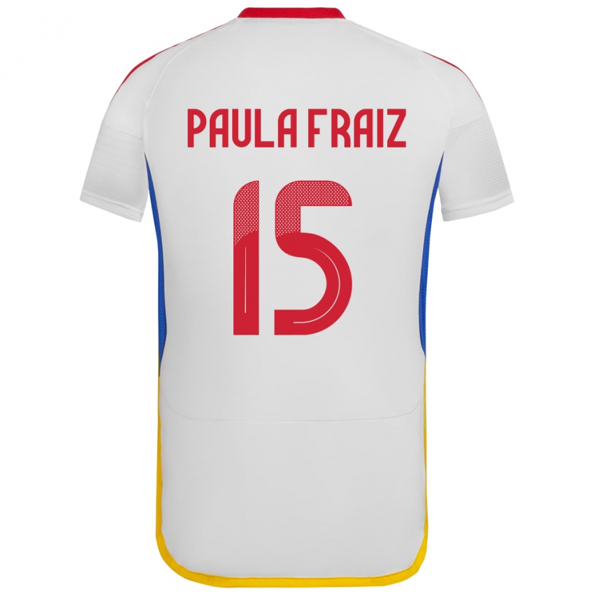 Bambino Maglia Venezuela Ana Paula Fraiz #15 Bianco Kit Gara Away 24-26 Maglietta