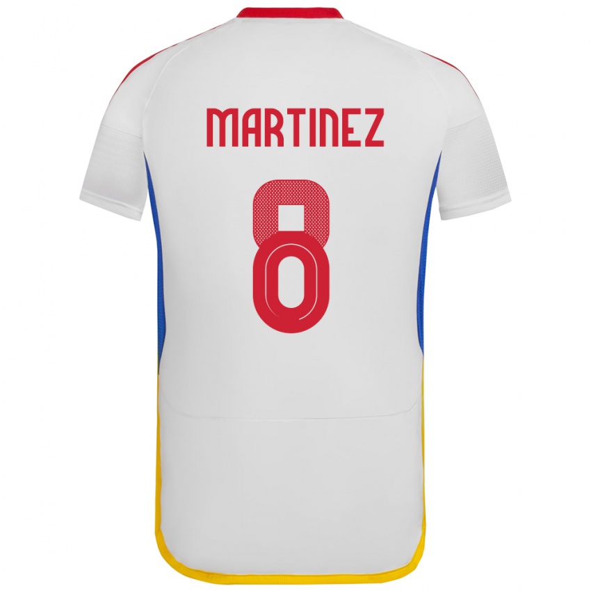 Bambino Maglia Venezuela Bárbara Martínez #8 Bianco Kit Gara Away 24-26 Maglietta