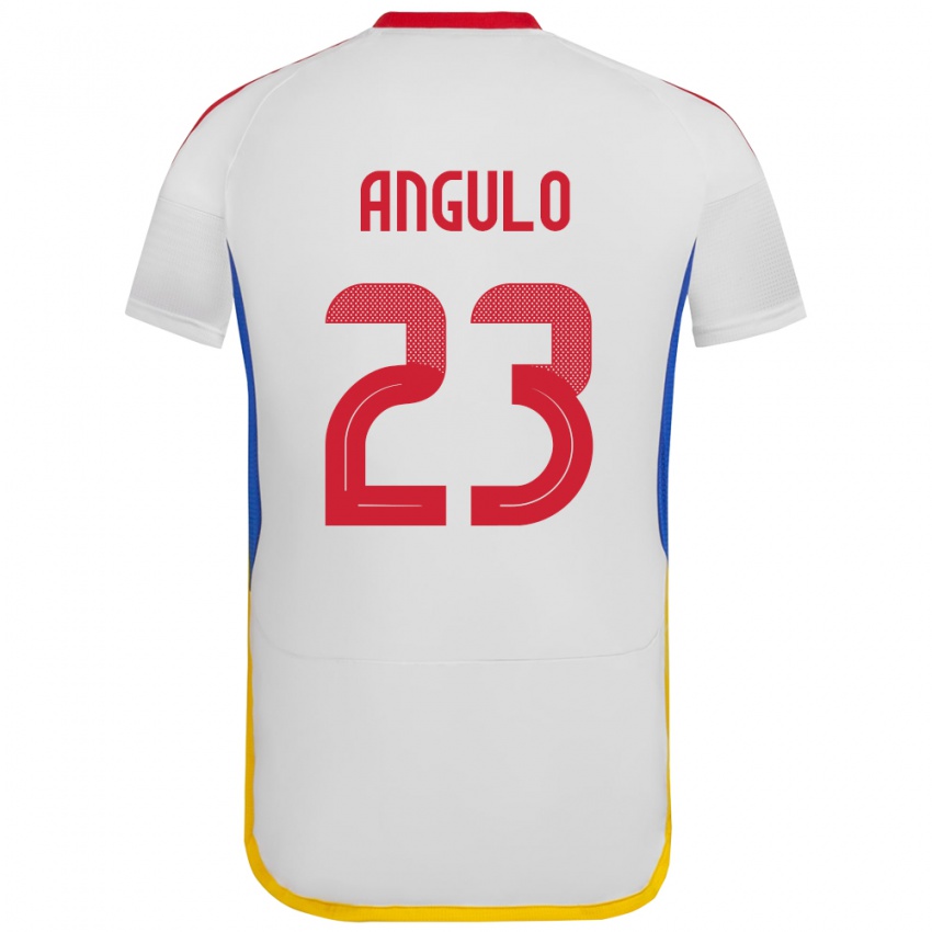 Bambino Maglia Venezuela Gabriela Angulo #23 Bianco Kit Gara Away 24-26 Maglietta