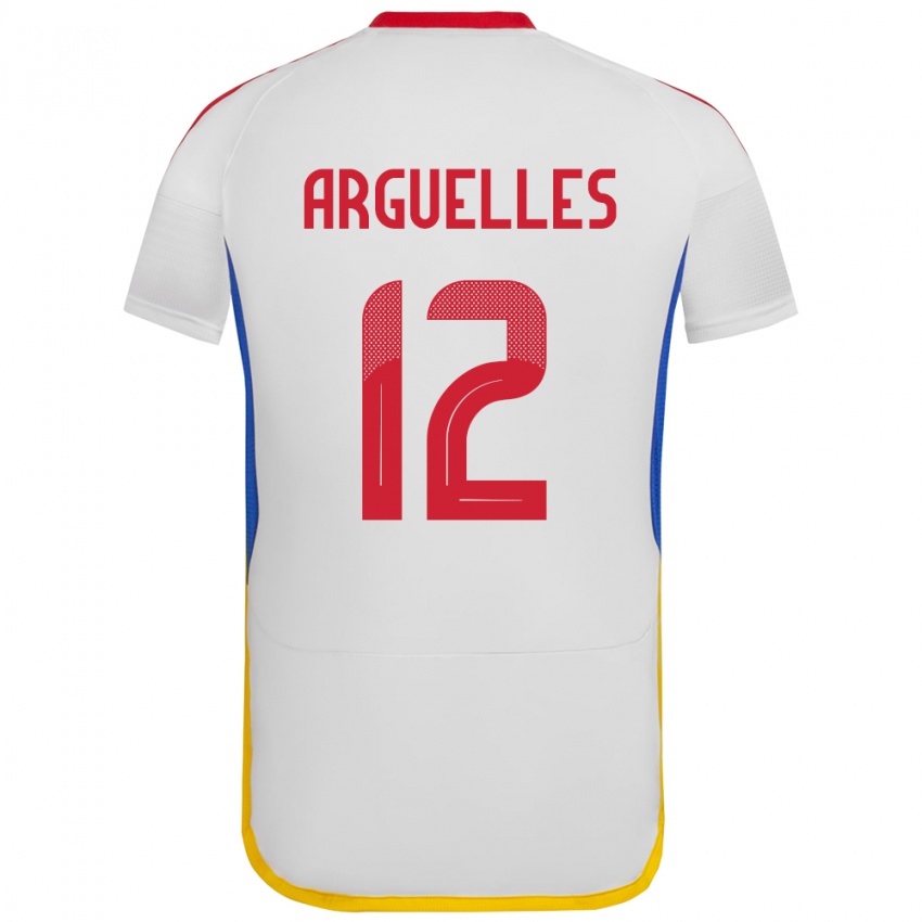 Bambino Maglia Venezuela Wilmary Argüelles #12 Bianco Kit Gara Away 24-26 Maglietta