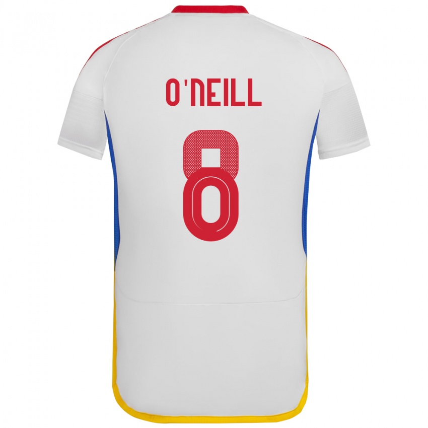 Bambino Maglia Venezuela Sonia O'neill #8 Bianco Kit Gara Away 24-26 Maglietta