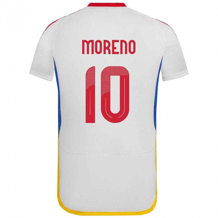 Bambino Maglia Venezuela Yerliane Moreno #10 Bianco Kit Gara Away 24-26 Maglietta