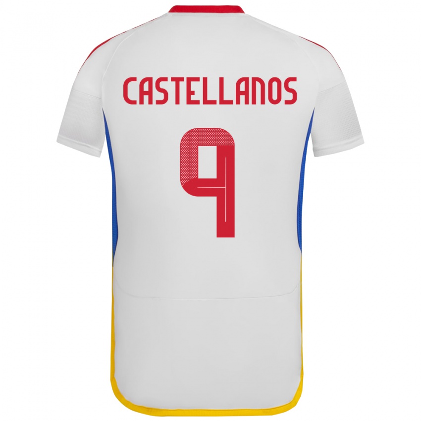 Bambino Maglia Venezuela Deyna Castellanos #9 Bianco Kit Gara Away 24-26 Maglietta